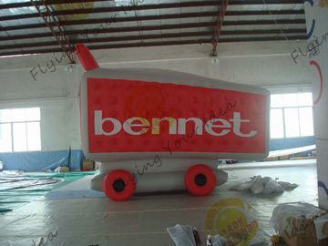 Light Weight Red Inflatable Product Replicas Shopping Cart On Wheels