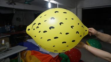 Durable Yellow 90cm Lemon Shaped Balloons With Digital Printing