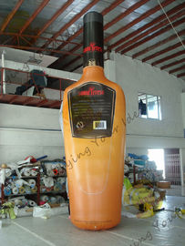 Yellow Giant Inflatable Beer Bottle / Advertising Custom Inflatable Balloons