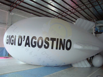 Огромное раздувное печатание воздушного шара Зеппелина белое эластичное UV защищенное
