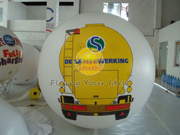 Белый гелий PVC большой напечатанный раздувает с UV защищенным печатанием для случая отверстия