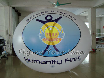 Гигантский овальный воздушный шар с логосом напечатал для спортивных соревнований, раздувных земных воздушных шаров