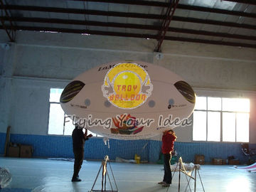 воздушный шар многоразовой раздувной рекламы 3.5*2m овальный, PVC качества гелия 0.18mm с бортовым печатанием 2 для случаев отверстия